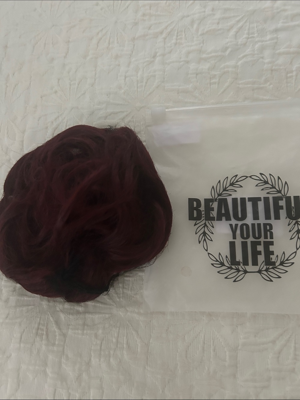 Burgundy Women’s Hair Scrunch Bun
